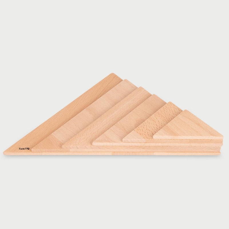 Natural Wooden Triangular Panels | 6 Pieces | Wooden Activity Toy ...